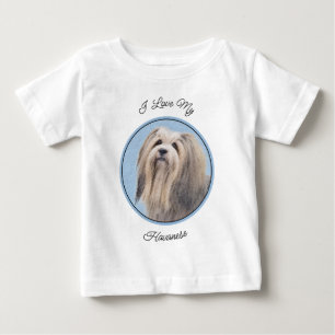Havanese (Silver) Painting - Cute Original Dog Art Baby T-Shirt