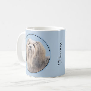Havanese (Silver) Painting - Cute Original Dog Art Coffee Mug
