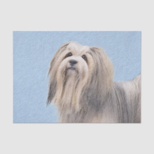 Havanese (Silver) Painting - Cute Original Dog Art Tissue Paper