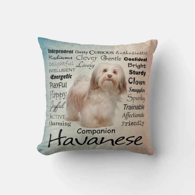 Havanese Traits Pillow (Front)