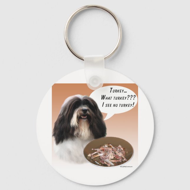 Havanese Turkey Key Ring (Front)
