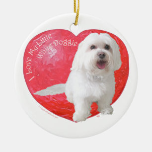 Havanese Valentine's Day Ceramic Ornament