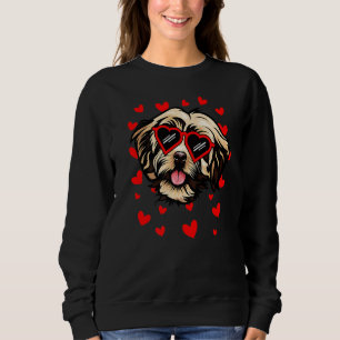 Havanese Valentines Day Dog Love Heart Glasses Sweatshirt