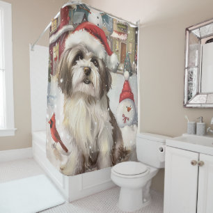 Havanese Winter Wonderland Christmas Joy Shower Curtain