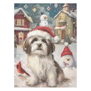 Havanese Winter Wonderland Christmas Joy Tablecloth