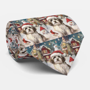 Havanese Winter Wonderland Christmas Joy Tie