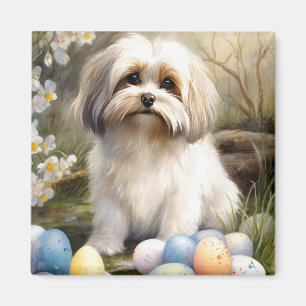 Havanese with Easter Eggs Magnet