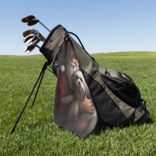 Havanese With Santa Claus Festive Christmas Golf Towel