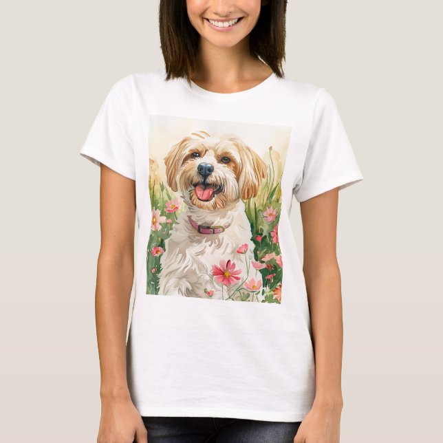 Havanese Women’s T-Shirt – Watercolor Dog Tee (Front)