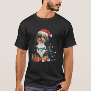Havanese Xmas Lighting Santa Hat Havanese Dog Chri T-Shirt