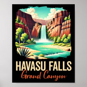Havasu Falls Grand Canyon Hiking Climbing Havasupa Poster