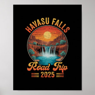 Havasu Falls Road Trip 2025 Summer Vacation Family Poster