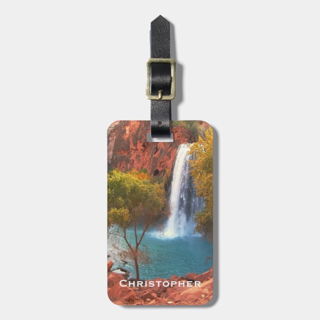 Havasu Falls Waterfall Southwest Luggage Tag (Front Vertical)