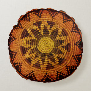 Havasupai Indian Basket Round Cushion