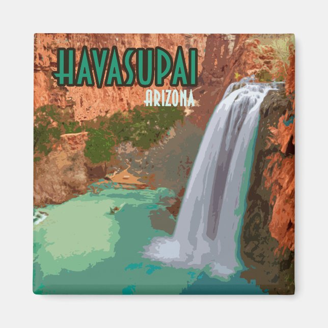 Havasupai Indian Reservation Arizona Mooney Falls Magnet (Front)