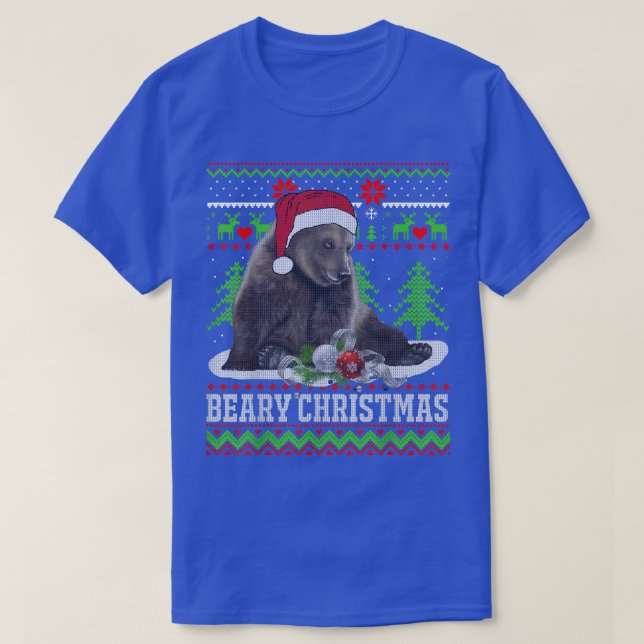 Have A Beary ChristmasFunny Bear Ugly Christmas Sw T-Shirt (Design Front)