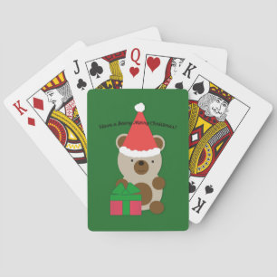 Have a Beary Merry Christmas Bear Playing Cards