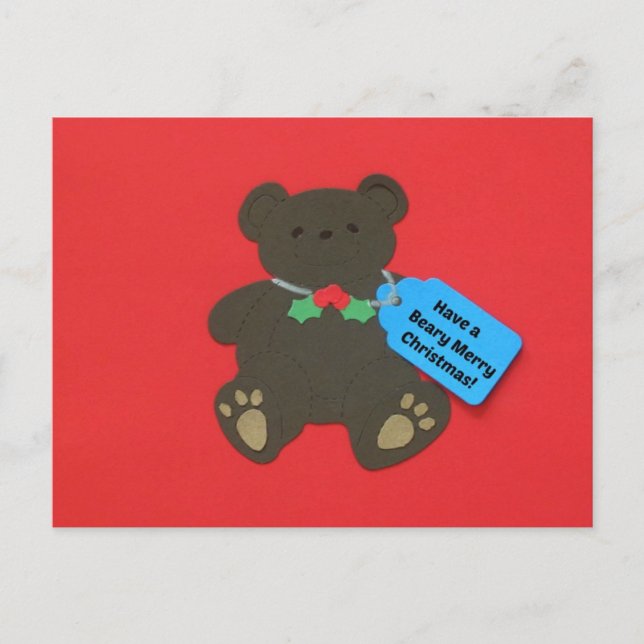 Have a Beary Merry Christmas! Holiday Postcard (Front)