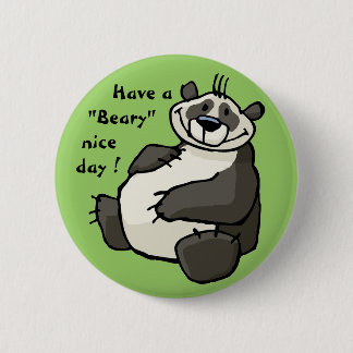 Have a beary nice day 6 cm round badge