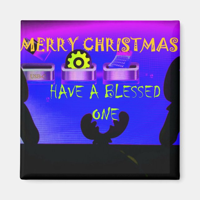 Have a Blessed Merry Christmas – A Festive Digital Magnet (Front)