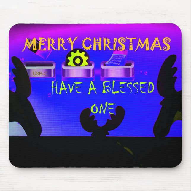 Have a Blessed Merry Christmas – A Festive Digital Mouse Pad (Front)