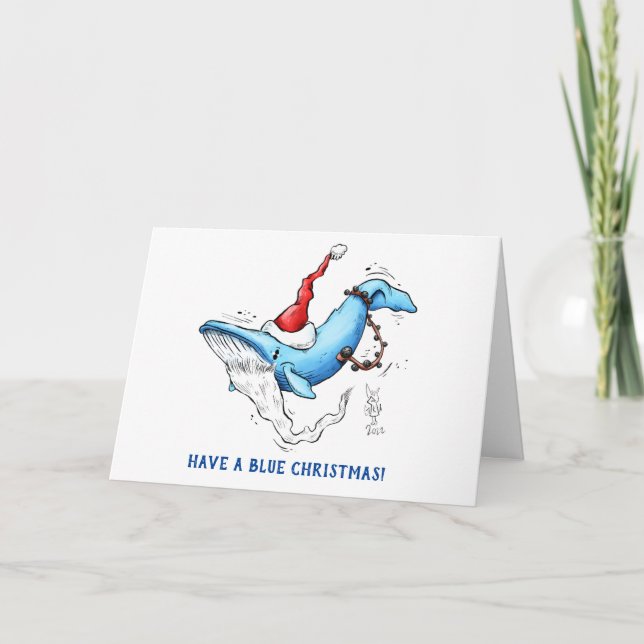 "Have a Blue Christmas" Holiday Card (Front)