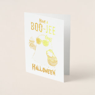 Have a Boo-jee Halloween Ghost Foil Card