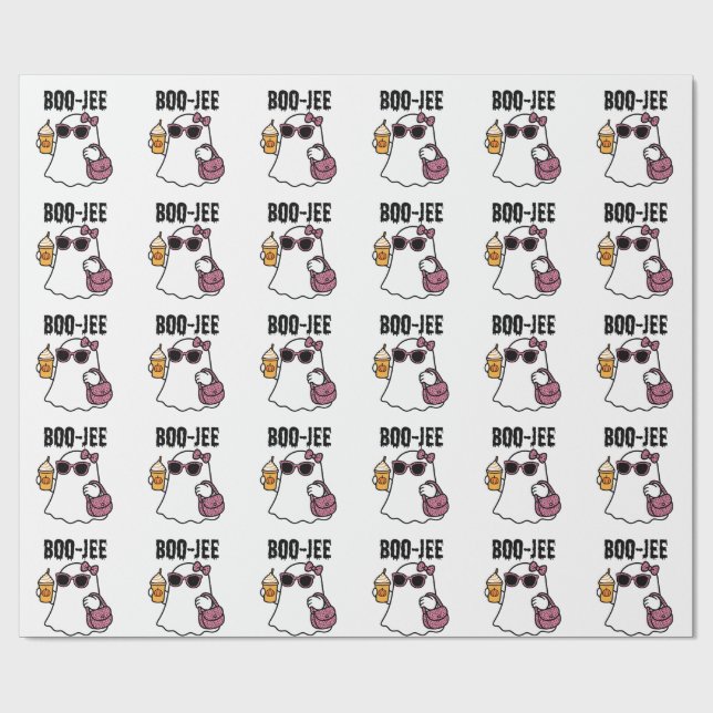 Have a Boo-jee Halloween Ghost Wrapping Paper (Flat)