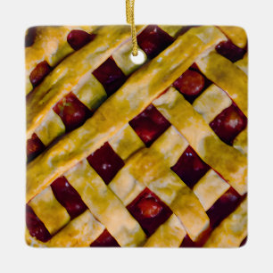 Have a Cherry Christmas   Funny Food Pun Ceramic Ornament