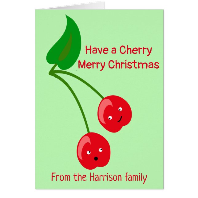 Have a Cherry Merry Christmas, personalised (Front)
