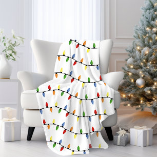 Have A Colourful String Lights Holiday Season Fleece Blanket