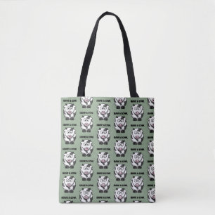 Have a Cow, Funny Dairy Cow Cartoon Pun Design Tote Bag
