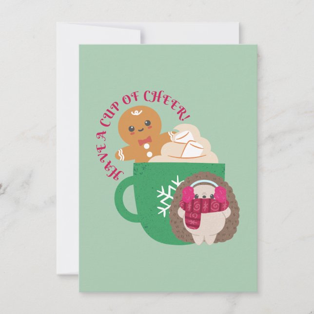 Have a Cup of Cheer!  Holiday Card (Front)
