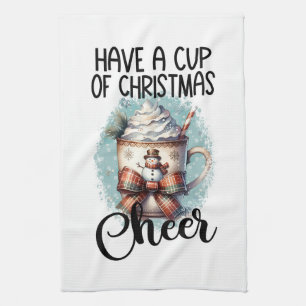 Have a cup of Christmas Cheer Tea Towel