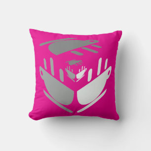 Have A Cup Of Java Hot Pink Cushion