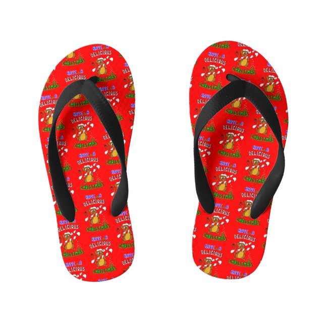 Have A Delicious Christmas 25 December Christmas Kid's Thongs (Footbed)