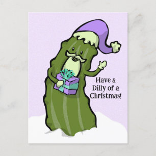 Have a DILLy of a Christmas Holiday Postcard