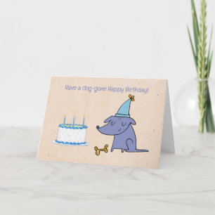 Have a dog-gone Happy Birthday customisable Card