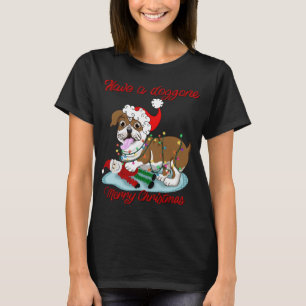 Have A Doggone Merry Christmas Bulldog Xmas Lights T-Shirt