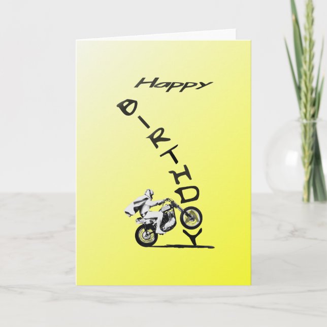 HAVE A EVEL BIRTHDAY. yellow. Card (Front)