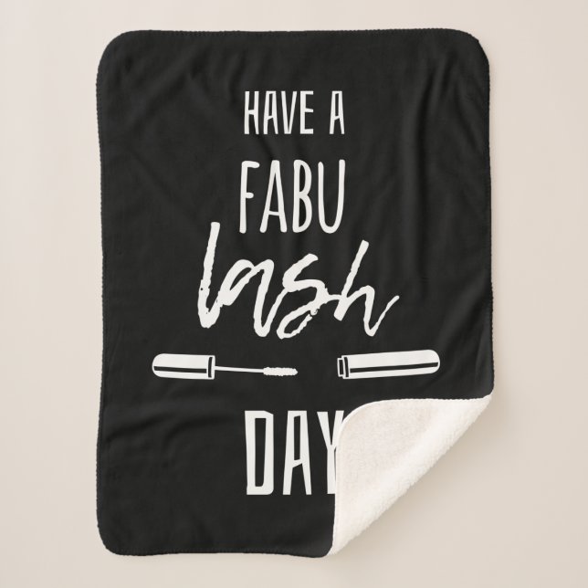 Have A Fabu Lash Day Sherpa Blanket (Front)
