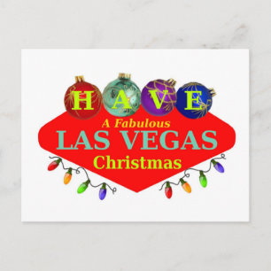 HAVE A Fabulous Las Vegas Christmas Postcard