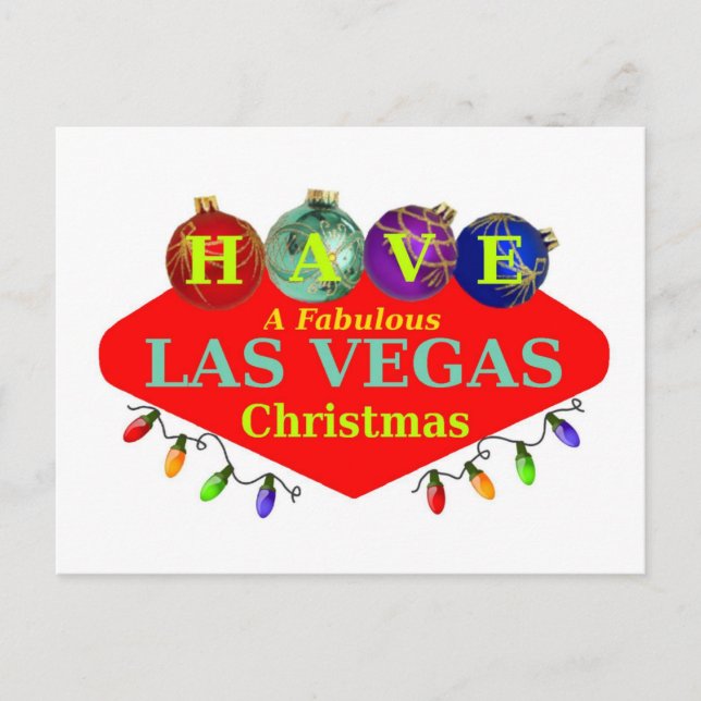 HAVE A Fabulous Las Vegas Christmas Postcard (Front)