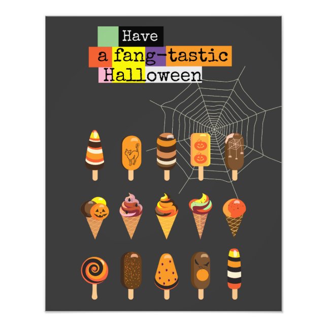 "Have a fang-tastic" Halloween Ice Cream Event Photo Print (Front)