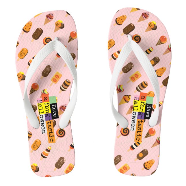 "Have a fang-tastic" Halloween Ice Cream Event Thongs (Footbed)