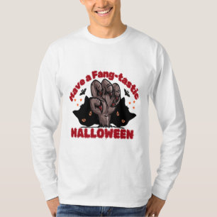 Have A Fang-Tastic Halloween Monster Hand Design T-Shirt