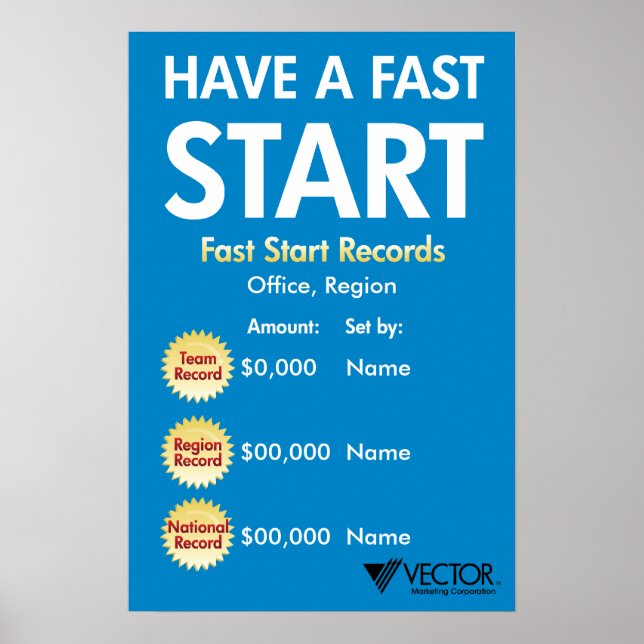 Have A Fast Start Poster (Front)