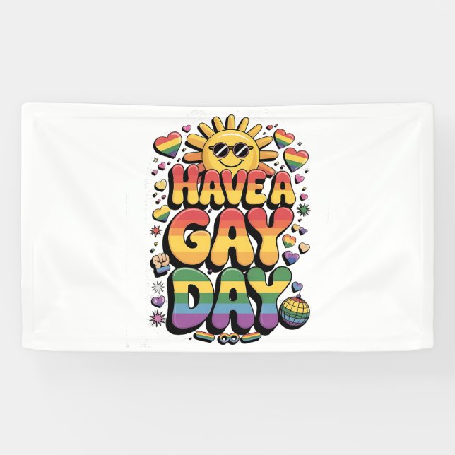 Have a Gay Day LGBT Pride Month  Banner (Horizontal)