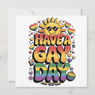 Have a Gay Day LGBT Pride Month  Invitation