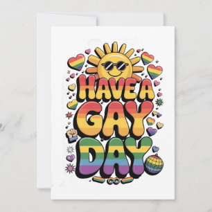 Have a Gay Day LGBT Pride Month  Invitation